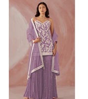 Ropa de diseño indio de bollwood, traje exclusivo étnico, con volante, Georgette, Punjabi, Sharara, Palazzo, nuevo lanzamiento, a precio asequible
