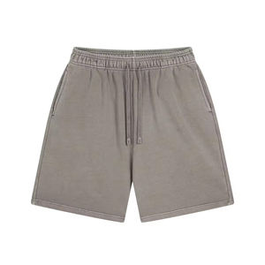 Pantalones Cortos de Felpa Francesa con Lavado Ácido, Personalización con Impresión Puff, Bordado de Algodón, Pantalones Cortos Deportivos al por Mayor, Pantalones Deportivos Desgastados - Product Image 5