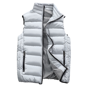Customizable Men's Winter Puffer <b>Vest</b> with Reversible Zipper Breathable Casual Outerwear Low MOQ <b>Heated</b> <b>Heated</b> Waistcoat - Product Image 1