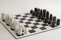 Échiquier de luxe artisanal en marbre noir et blanc, style Art Déco, fabriqué en Inde, pour retraite, remise de diplôme, félicitations, décoration intérieure