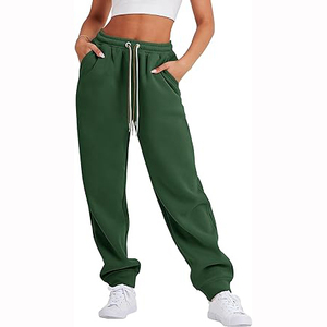 Pantalon de survêtement évasé Super confortable de haute qualité pour femmes taille élastique Streetwear été survêtement cordon jambe large Super doux - Product Image 1