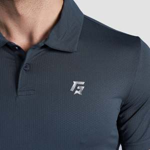 GA Vigour pour Polo Gris Uni Tissu Tricoté 100% Polyester Haute Qualité T-shirt de Sport Respirant 6XL XL Légèrement Traité - Product Image 5
