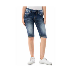 Shorts en jean respirants pour femmes au meilleur prix avec décoration boutonnée, tenues décontractées pour les festivals - Vente en gros - Product Image 5