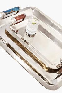 Bandeja de servicio de acero inoxidable con pulido de espejo Bandeja de servicio de desayuno de cena elegante para uso en hoteles y restaurantes - Product Image 2