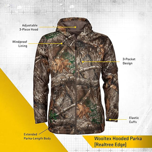 Chaqueta de caza de camuflaje transpirable impermeable para hombre, ropa de exterior de invierno de concha blanda - Product Image 3