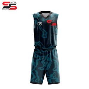 Vente en gros de maillots de basket-ball personnalisés bon marché uniformes de basket-ball respirants à séchage rapide vêtements de sport imprimés vêtements de basket-ball à sublimation - Product Image 2