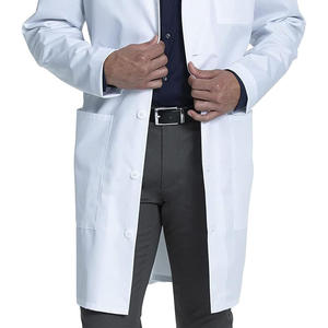 New Trend Hospital Doctor Bata de laboratorio con el mejor diseño Bata de laboratorio blanca médica de manga larga con colores personalizados - Product Image 6