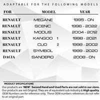 Jauge de moteur pour Renault Megane, Clio,Kangoo,Dacia Sandero (expédition du fabricant turc)