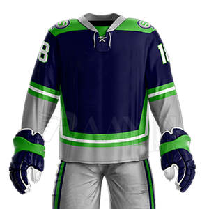 Tenue de hockey sur glace pour tournoi, respirante, anti-transpiration, antibactérienne, vêtements d'équipe professionnels, ensemble d'équipe de hockey OEM personnalisé - Product Image 5
