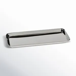 Plateau rond en aluminium fait à la main avec une brillance platine design brillante, bordure ornée, fabriqué par Zahid Exports India, grand grossiste - Product Image 1