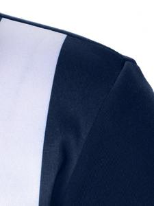 Wholesale Breathable Printed <b>Men's</b> Color Block <b>Quarter</b> <b>Zip</b> Pullover Sweatshirt Casual Cotton Blend <b>Fleece</b> Long Sleeve Top - Product Image 4