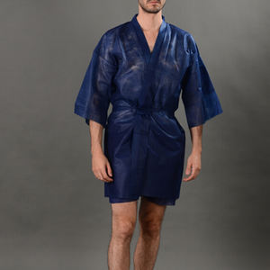 Kimono desechable no tejido de nailon y poliéster, bata de SPA para suministros de belleza, bata de sauna - Product Image 3