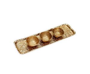 Servidor de tuercas martilladas de aluminio hecho a mano con servidor de tuercas de bandeja de madera Servidor de tuercas de forma de tamaño personalizado a granel - Product Image 6