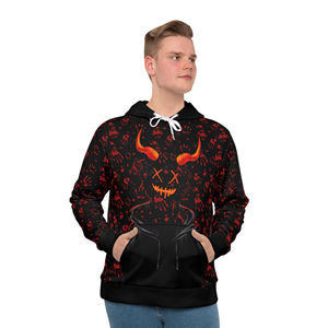 Service OEM, personnalisation de l'impression par sublimation, sweat-shirts à capuche avec poches avant, prix bas, vêtements en polaire pour hommes - Product Image 3