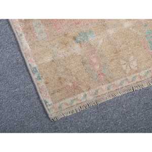 พรมตุรกีวินเทจขนาด 1.5x2.8 ฟุต พรมขนาดเล็ก พรมขนสัตว์สีแดง - Product Image 5