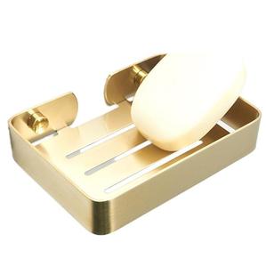 Proveedor al por mayor Jabonera de latón Fabricante de jabonera Plato de esponja autodrenante montado en la pared Almacenamiento en estante de tipo hueco - Product Image 5