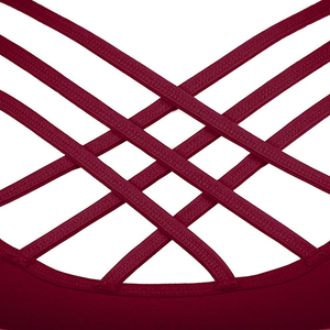 Nuevas llegadas de alta calidad de las mujeres de fitness logotipo personalizado sexy espalda cruzada de talla grande sujetadores deportivos yoga crop top sexy - Product Image 5