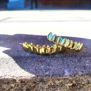 Cổ thiết kế đơn giản moissanite Solitaire grillz đồ trang sức 925 Sterling Silver bạc kim cương sang trọng grillz đồ trang sức cho răng người yêu món quà - Product Image 2