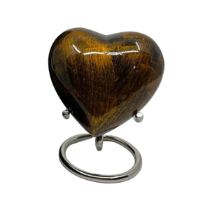 Urnes de crémation de coeur Fournitures funéraires en métal de qualité supérieure Urnes de crémation au prix de marché de gros de l'Inde - Product Image 1