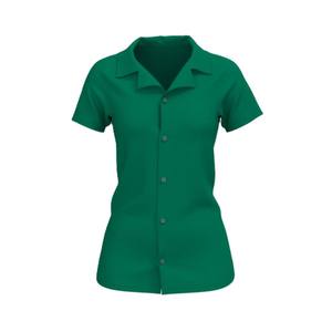 Camiseta de Algodón 100% Orgánico para Mujer, Azul Marino, Ecológica, Manga Corta, Estilo Casual a Cuadros, Logotipo Personalizado, Transpirable y de Secado Rápido - Product Image 2