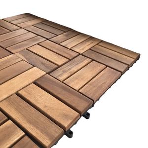 Dalles de terrasse en bois d'acacia faciles à installer, revêtement de sol extérieur à emboîtement - Product Image 4