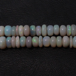 Perles en forme de rondelle lisse d'opale australienne naturelle perles d'opale de feu multiples perles de pierres précieuses d'opale australienne 6X9MM 15''Inch - Product Image 2