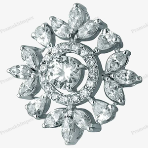 Elegante Collar de Lujo Vintage con Diseño de Hoja de Girasol de Moissanita, Collar de Moda con Engaste Pavé Hecho a Mano de Alta Calidad - Product Image 3