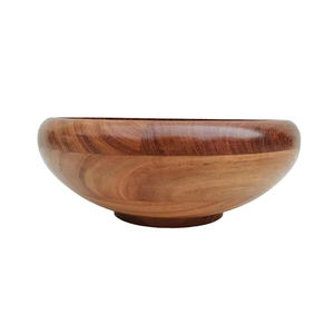 100% <b>Solid</b> Acacia <b>Wood</b> Bowl for Center Tabletop Decor Use Kitchen <b>Dining</b> <b>Table</b> Bowl for Serving & Decor <b>Round</b> Wooden Bowl - Product Image 1