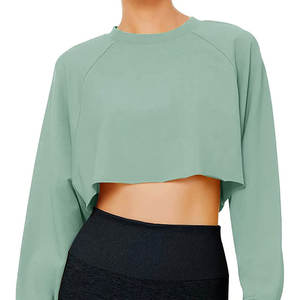 เสื้อฮู้ดแบบสวมหัวของผู้หญิงเสื้อครอปมีฮู้ดเสื้อครอปแฟชั่น - Product Image 1