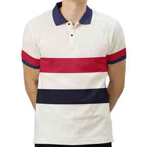Polos de algodón ajustados para hombre, ropa informal de tela transpirable de manga corta, proveedor de fábrica OEM, diseño de bordado personalizado - Product Image 1