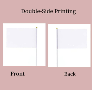 도매 4x6 인치 미니 핸드 헬드 플래그 사용자 정의 로고 내구성 폴리 에스테르에 디지털 인쇄 비행 맞춤형 미니 플래그 - Product Image 2