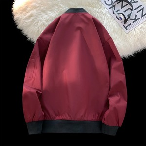 แจ็กเก็ตเบสบอลแนวสตรีทฮิปฮอปสำหรับผู้ชายเสื้อโค้ทโอเวอร์ไซส์เครื่องแบบนักศึกษาแจ็คเก็ตทรงหลวมสไตล์มหาวิทยาลัย - Product Image 4