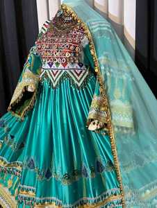 Vestido afgano de manga larga, vestido afgano, venta al por mayor, OEM, aspecto atractivo, niñas, modelo elegante, vestidos de baile y boda afganos - Product Image 4