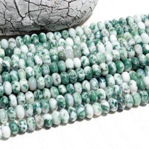 Meilleure vente 8mm mousse naturelle Agate lisse Rondelle forme perles de pierres précieuses vertes perles de pierre de haute qualité pour la fabrication de bijoux - Product Image 4