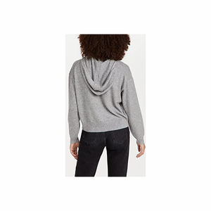 เสื้อฮู้ดครอปผู้หญิงสีตามสั่ง ผลิตจากโรงงาน คุณภาพสูง บริการ OEM สไตล์ลำลองสำหรับฤดูใบไม้ผลิ  โลโก้ด้านหน้าแบบถัก เป็นมิตรต่อสิ่งแวดล้อม - Product Image 3