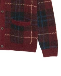 เสื้อคาร์ดิแกนผู้ชายลายตารางสีน้ำตาลแดง น้ำเงิน ดำ ผลิตจากผ้าฝ้ายเนื้อนุ่ม อุ่นสบาย พร้อมกระดุมสำหรับแฟชั่นฤดูหนาว - Product Image 6