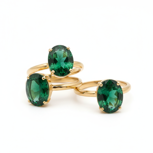 แหวนอัญมณีชุบทองแหวนเหล็กไทเทเนียมสีธรรมชาติหินดอกทานตะวัน - Product Image 3