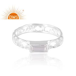 Última Venta de anillo de piedras preciosas de Plata de Ley 925 Cz Natural, joyería de diseño personalizado para mujer, regalo para ella - Product Image 3