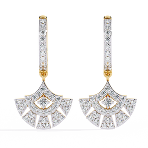 Brilliant 18K Gold <b>Earring</b> with Lab-Grown <b>Diamond</b> Premium <b>Diamond</b> <b>Earrings</b> - Product Image 1