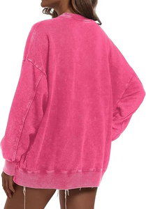 เสื้อสเวตเชิ้ตผู้หญิงแฟชั่นใหม่สไตล์วินเทจย้อมสีแบบกรด พิมพ์ลาย  รับผลิตตามสั่ง คุณภาพสูง สตรีทแวร์ สำหรับฤดูใบไม้ร่วงและฤดูหนาว - Product Image 4