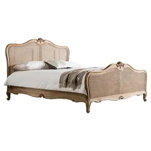 King Bed with Rattan