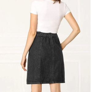 Fabrication de jupes en denim, logo personnalisé, marque privée, production fiable, fournisseur en gros à haut volume - Product Image 4