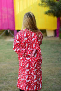 Chaqueta de algodón Suzani acolchada bordada floral Bohemia Vintage para mujer chaqueta de Otoño de Diseño de Moda de invierno multicolor - Product Image 3