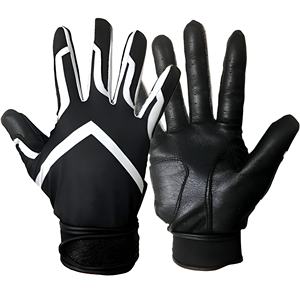 Guantes de bateo de béisbol de cuero personalizados Guantes elásticos transpirables con agarre antideslizante Rendimiento superior en el campo Logotipo personalizado - Product Image 1