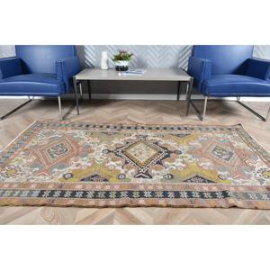 Alfombra de 3.7x6.7 pies, Alfombra Turca Vintage, Alfombra de Lana Kilim Azul - Product Image 3