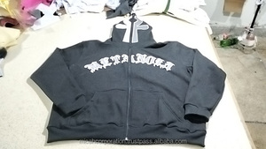 Sweat à capuche personnalisé pour homme, écologique, automne, vente en gros, fermeture éclair, poids lourd 300g, mélange coton/polyester - Product Image 4