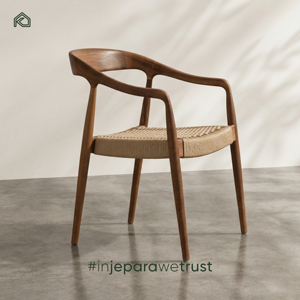 Custom Handmade Outdoor Dining <b>Chair</b> with Solid Teak Wood Durable Rope & Rattan for Hotel and Living Room Furniture - Product Image 1