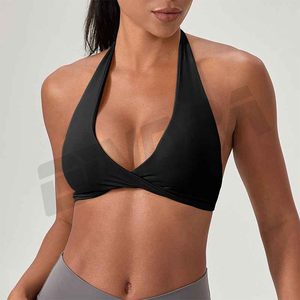 บราเล่นกีฬาโชว์หลังสุดอินเทรนด์สำหรับผู้หญิงเสื้อเล่นโยคะแบบแห้งเร็วเสื้อครอปเซ็กซี่สำหรับใส่วิ่งออกกำลังกายและใส่ออกกำลังกาย - Product Image 1