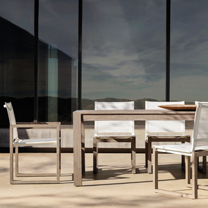 Chaise individuelle en teck, style moderne, pour extérieur, très résistante et anti-pourriture, en promotion. - Product Image 3