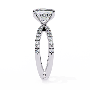 2.68CT IGI Certified Lab Grown Diamond Ring D-E Color Princess Cut 14K Gold in Rose Yellow White Custom Bridal Jewelry Supplier - Product Image 4